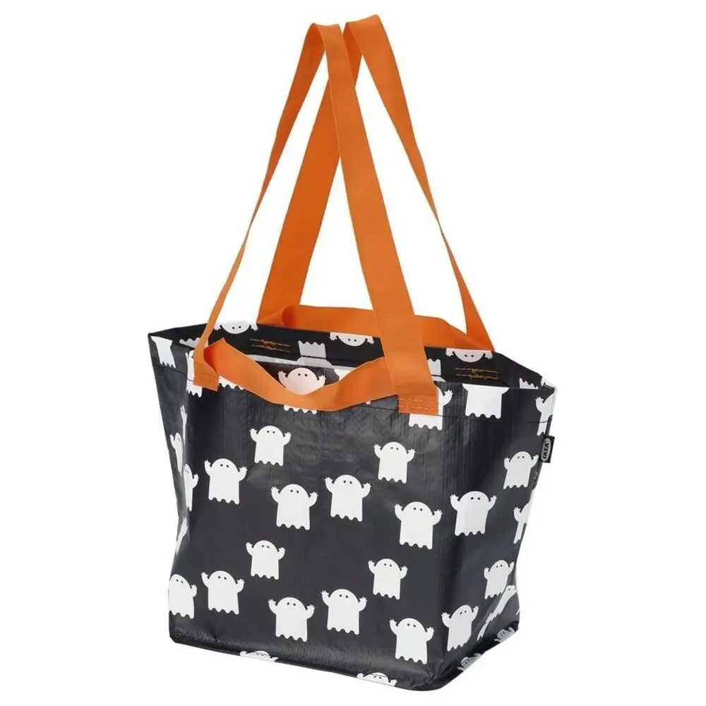 IKEA Kustfyr Halloween Bag Reusable Ghosts 505.996.33 Trick or Treat NEW 2025
